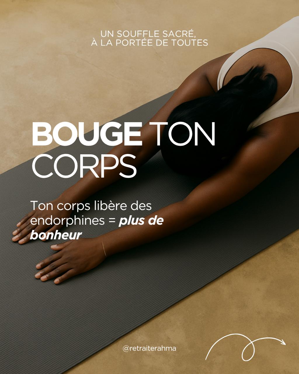Bouge ton corps — étirement sur tapis de yoga