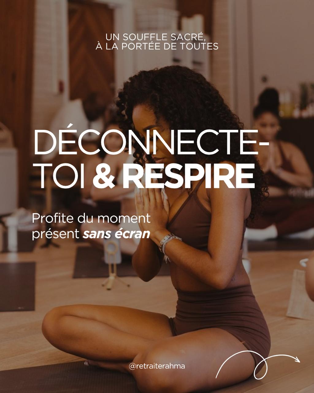 Déconnecte-toi et respire — femme en pleine méditation